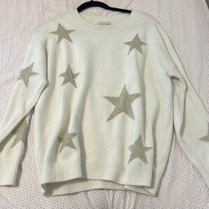 Preppy gold star sweater